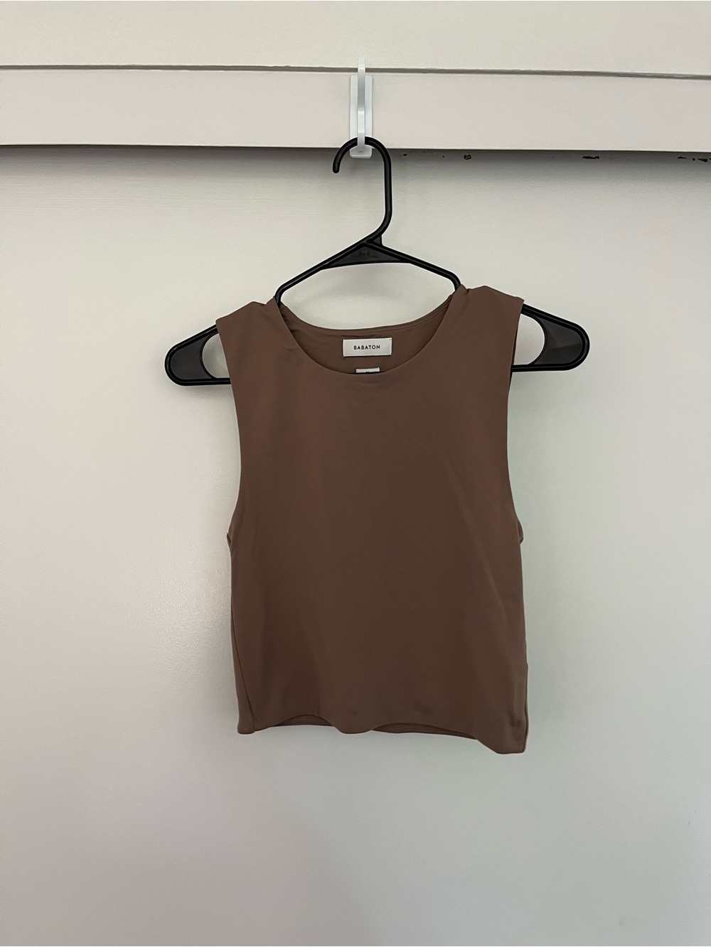 Babaton Reddish Brown Cropped Tank Top